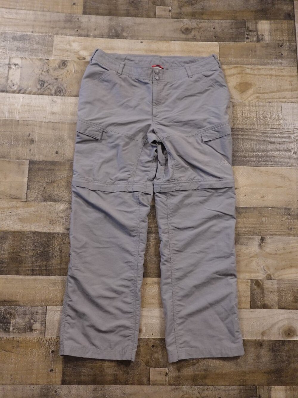 The North Face Paramount Convertible Pants Women’s 16 Gray Hiking Zip-Off